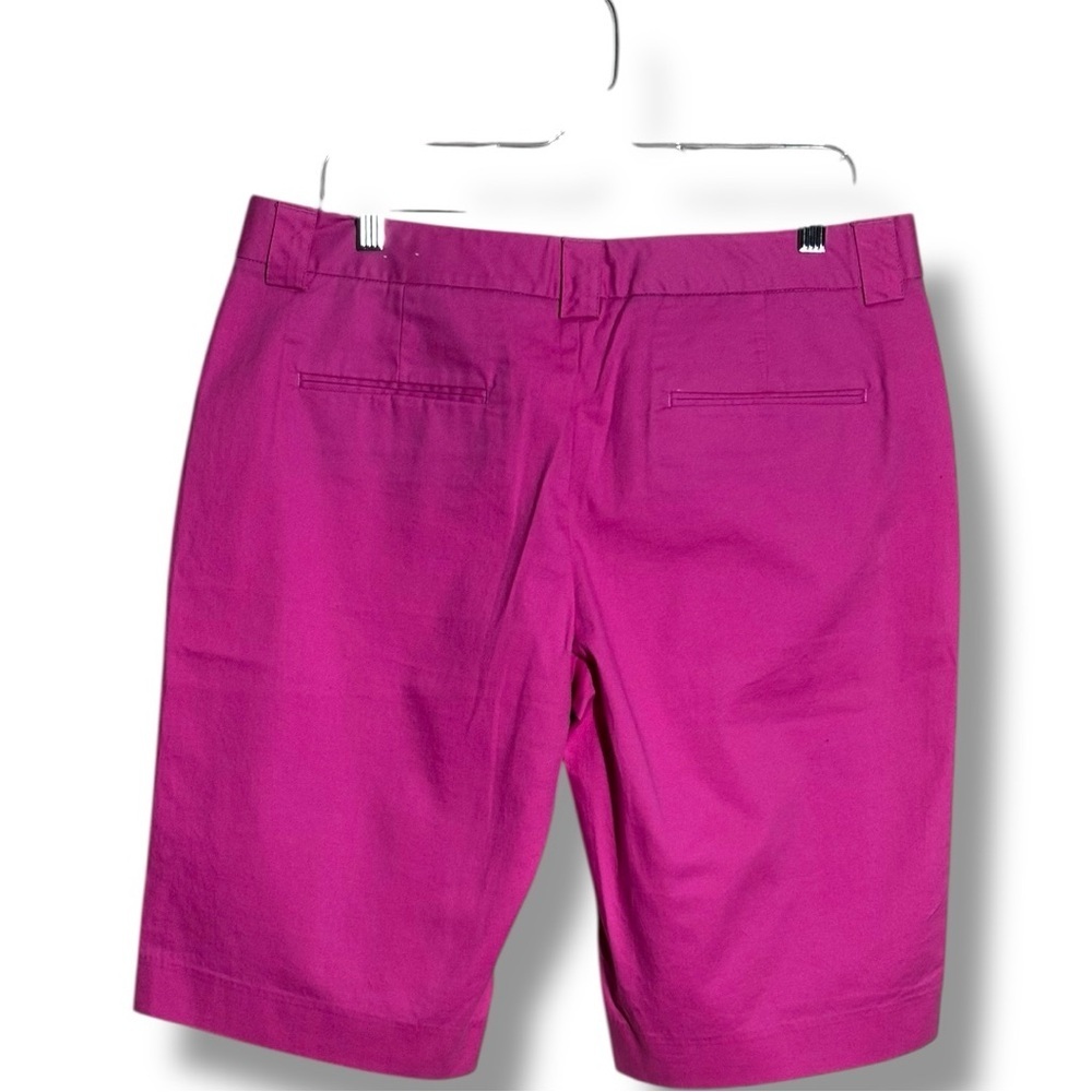 Express Design Studio Chic Bright Pink Soft Cotton Women's Bermuda Shorts - Picture 11 of 11